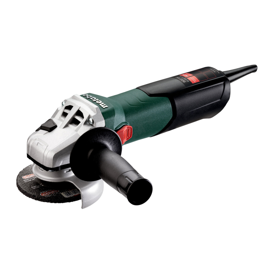 Metabo W 9-100 Original Instructions Manual