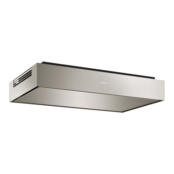 Gaggenau AC230101 Instructions For Installation And Use Manual