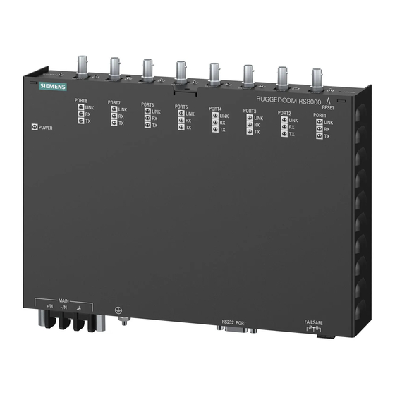 Siemens RUGGEDCOM RS8000A Installation Manual