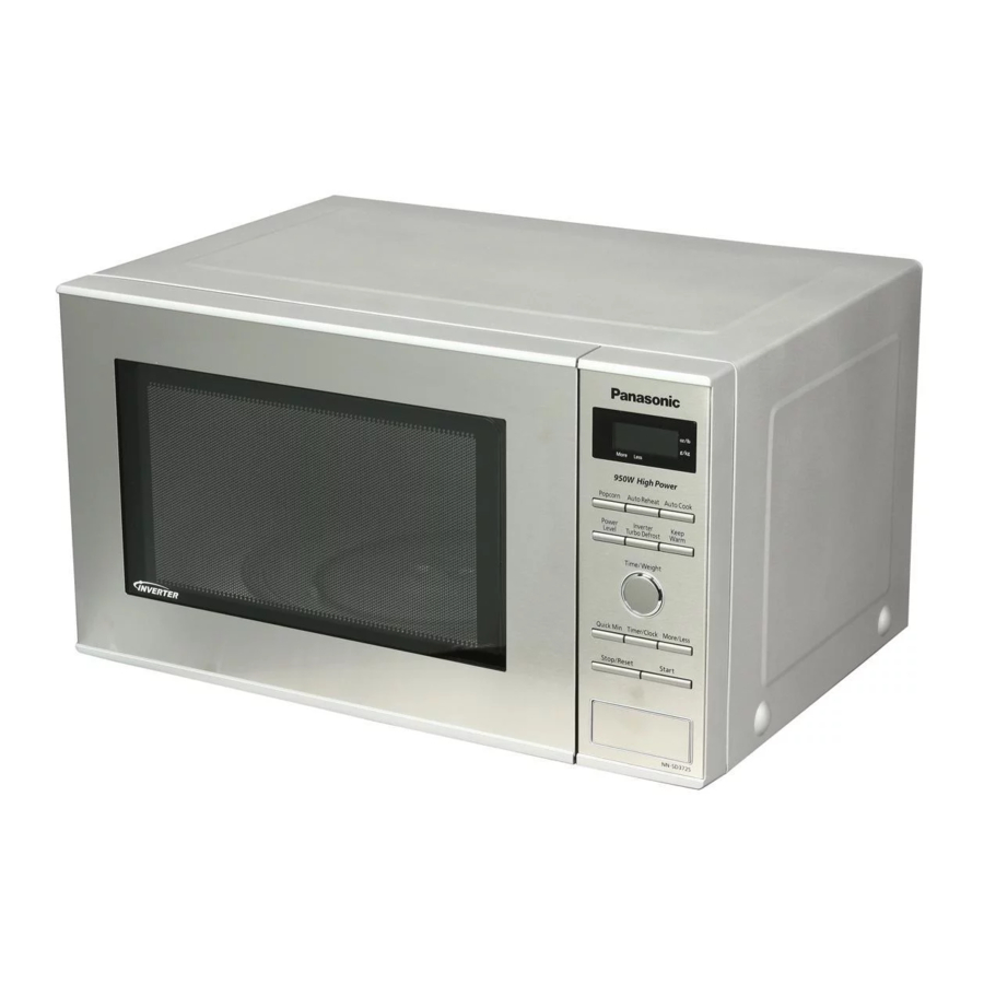 Panasonic NN-SD372S - Microwave Oven Manual