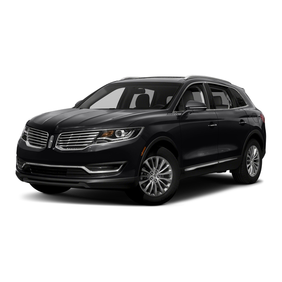 Lincoln 2016 MKX Quick Reference Manual