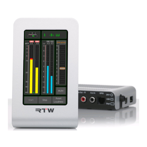 RTW TouchMonitor TM3 Manual