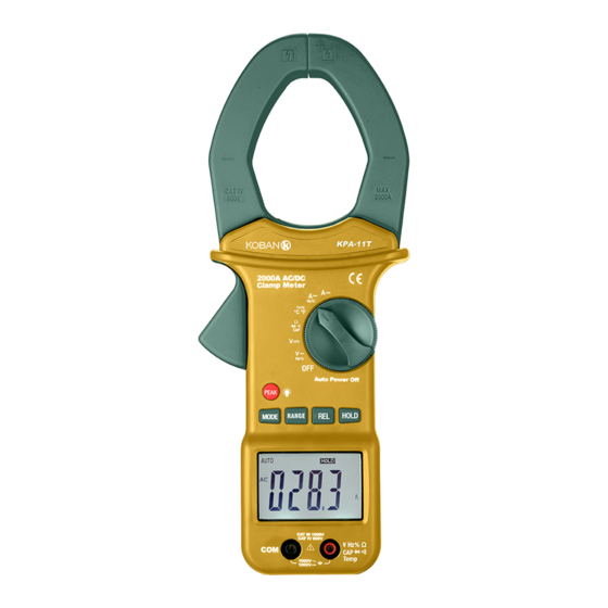 Temper Koban KPA-11T Manual