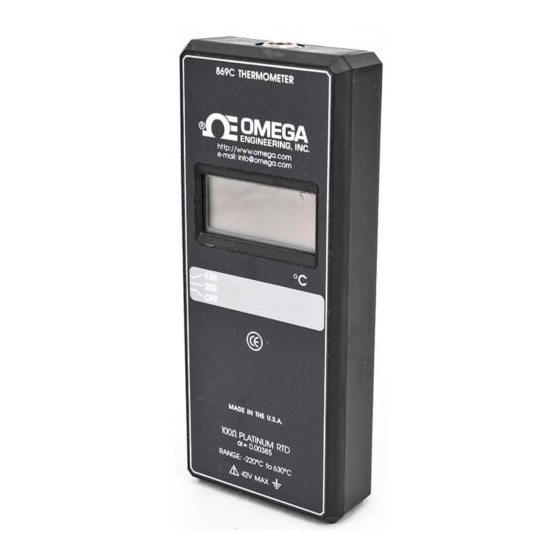 Omega 869C User Manual