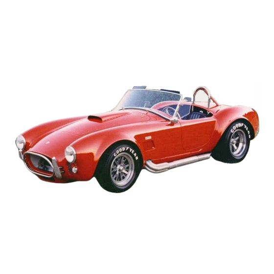 Era Replica Automobiles 427 ROADSTER Assembly And Service Manual