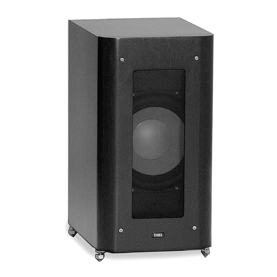 Thiel SmartSub SS1 Owner's Information