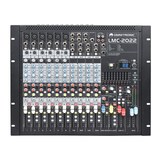 User Manuals: Omnitronic LMC Series USB Mixing Console