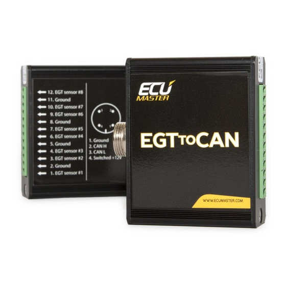Ecumaster EGT to CAN User Manual