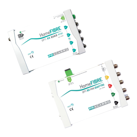 Fracarro HOME FIBRE OPT-RX 4 MINI Operating Instructions Manual