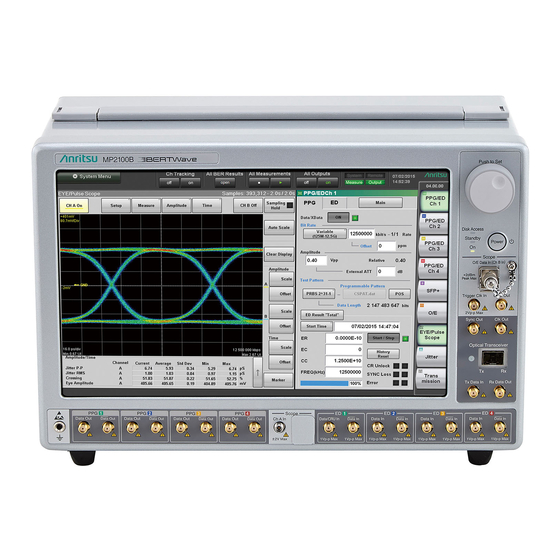 Anritsu BERTWave MP2100B Operation Manual