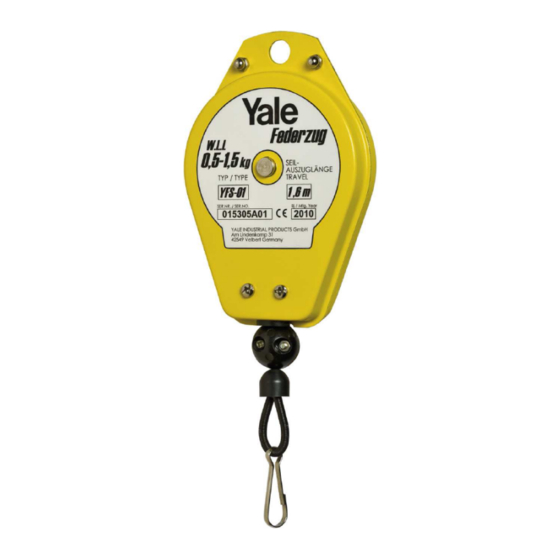 Columbus McKinnon Yale YFS-01 Operating Instructions Manual