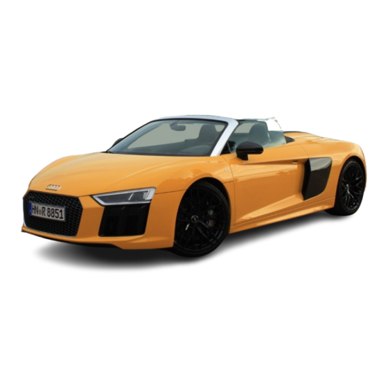 Audi R8 Spyder Technical Service Bulletin