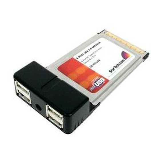 StarTech.com CARDBUS CB420USB Instruction Manual