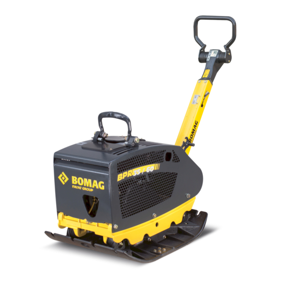 Bomag BPR 35/60 Operating Instructions And Maintenance Instructions
