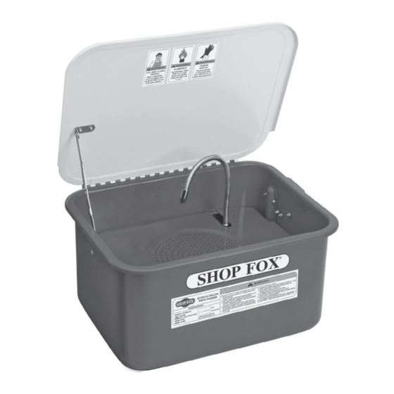 Shop fox W1759 Instructions