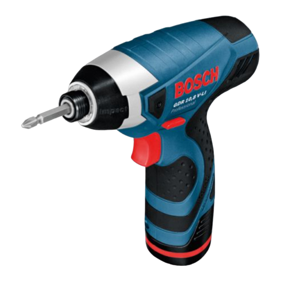 Bosch Professional GDR 10,8 V-LI Instructions Manual