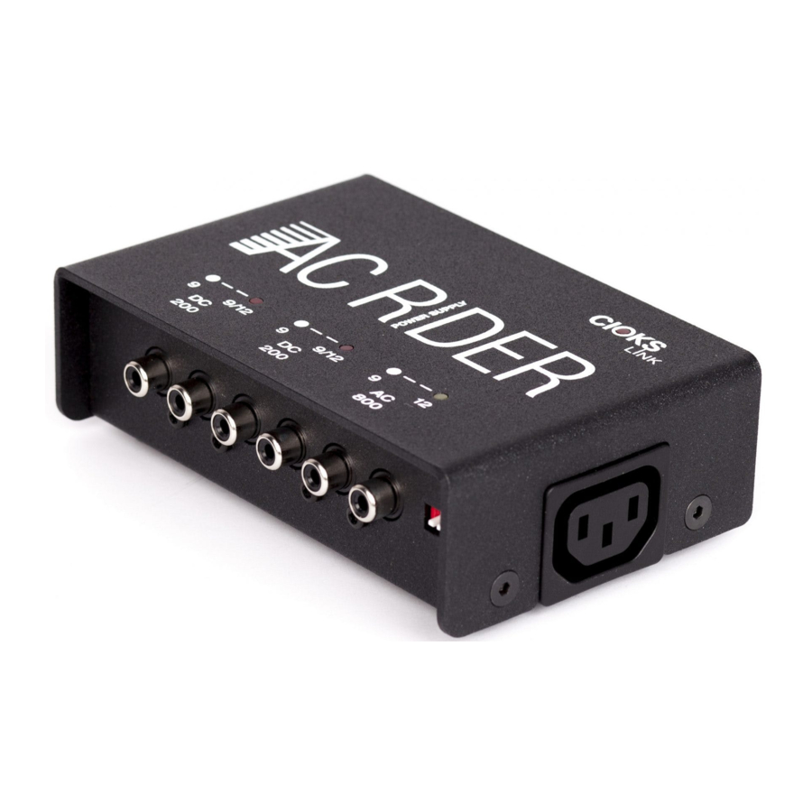 CIOKS AC Rider link - Power Supply Manual