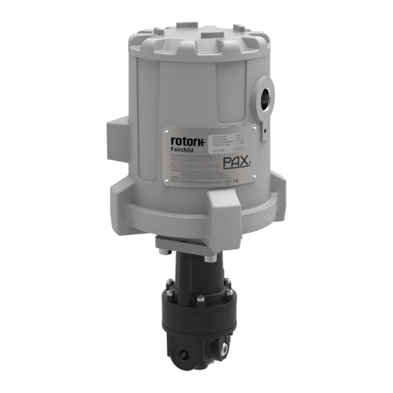 User Manuals: Rotork Fairchild PAX1 Linear Actuator