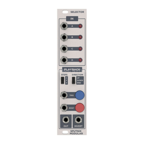 SPUTNIK MODULAR SELECTOR Manual
