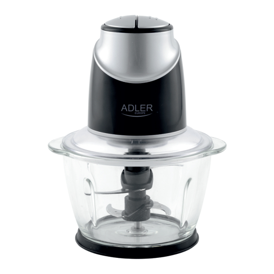 Adler Europe AD 4082 Chopper Glass Bowl Manuals