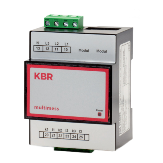 KBR multimess 1D4 User Manual Technical Parameters