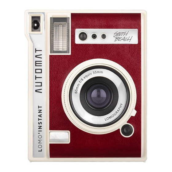 Lomography LOMO'INSTANT AUTOMAT Instructions For Use Manual