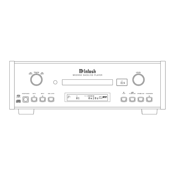 McIntosh MCD550 Service Manual