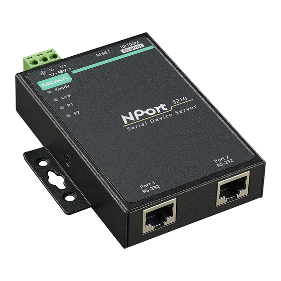 MOXA TECHNOLOGIES NPORT 5200 SERIE USER MANUAL Pdf Download | ManualsLib