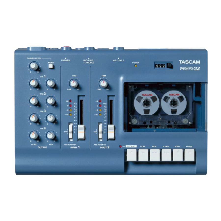 Tascam Porta02 MiniStudio Owner's Manual