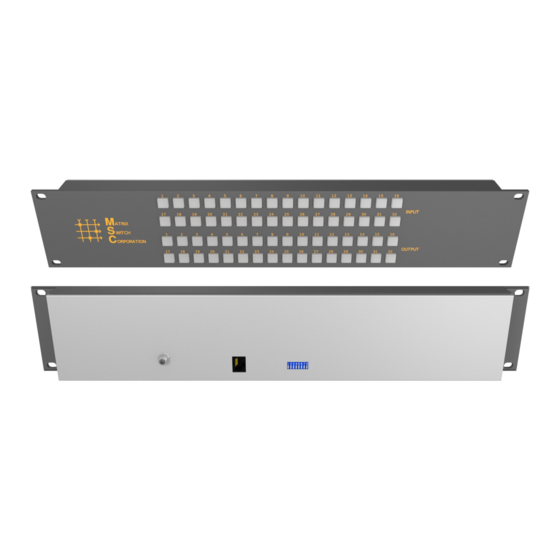 Matrix Switch Corporation MSC-CP32X32E Product Manual