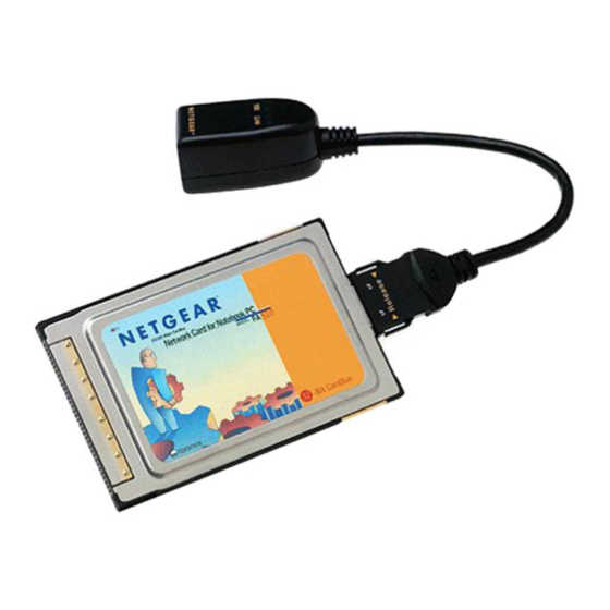 Netgear FA510 - 32-Bit 10 And 100 Mpbs PCMCIA Network Card Manuals