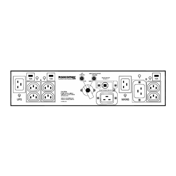 socomec PDU 16 Operating Manual