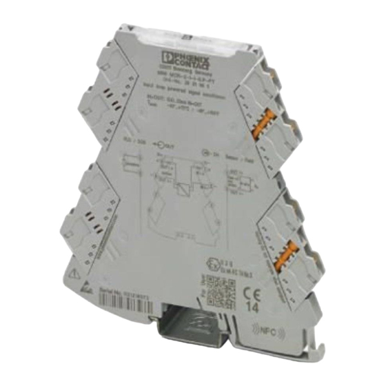 Phoenix Contact MINI MCR-2-I-I Installation Notes For Electricians