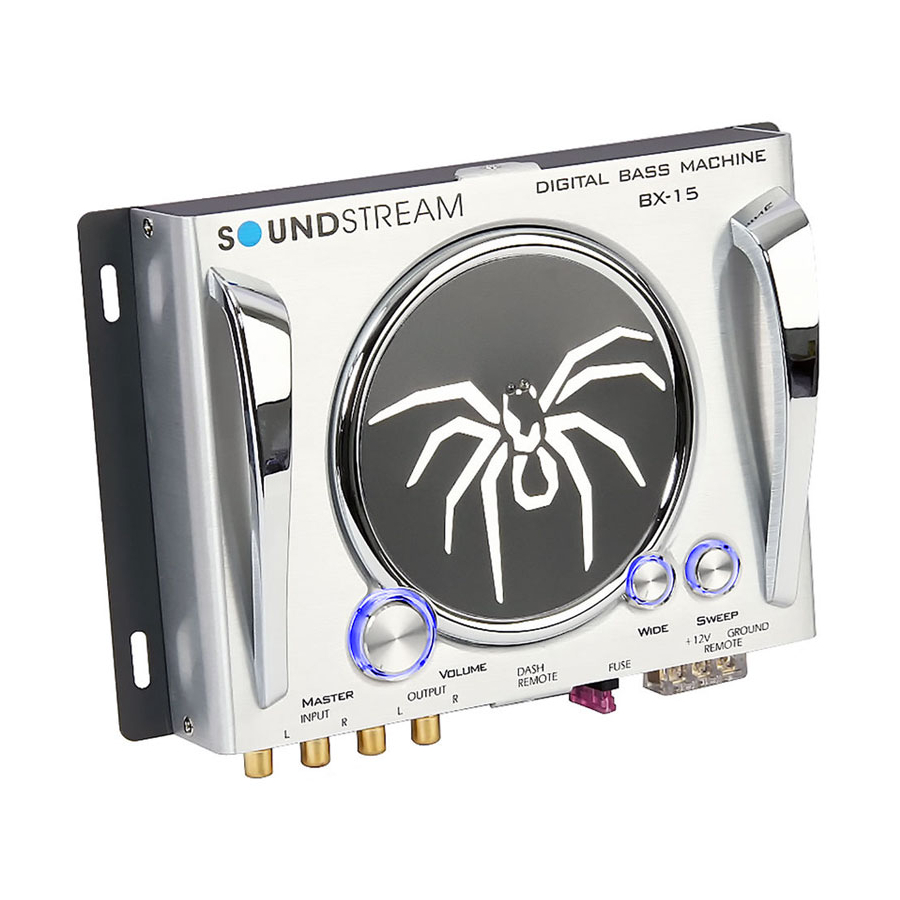 Soundstream BX-15 Owner's Manual And Installation Manual