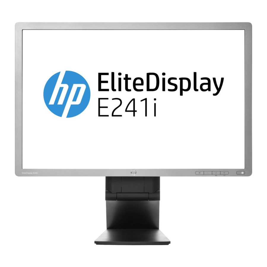 HP EliteDisplay E241i Manual