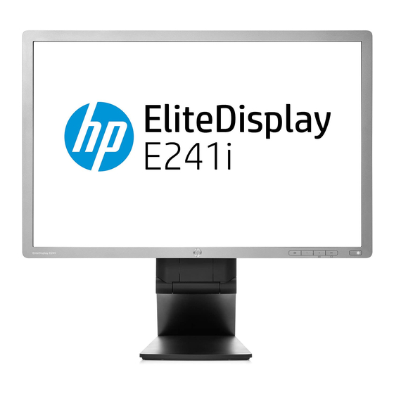 HP EliteDisplay E241i Manuals