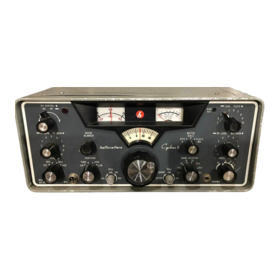 Hallicrafters SR-400 CYCLONE II Manuals