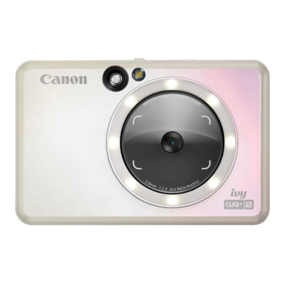 CANON IVY CLIQ+ 2 USER MANUAL Pdf Download ManualsLib
