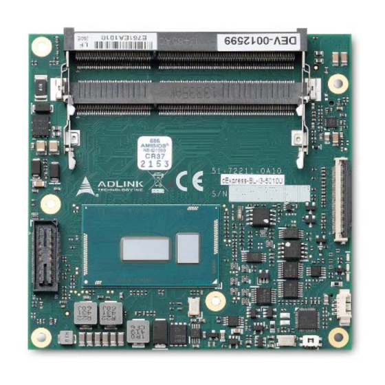 ADLINK Technology COM Express cExpress-BL User Manual