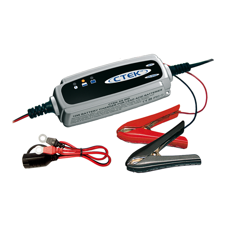 CTEK xs 800 - BATTERY CHARGER For Lead-acid Batteries 1.2-32 Ah Manual