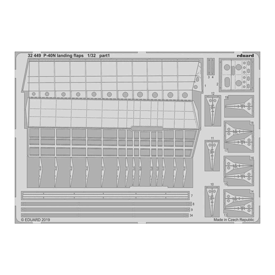 Eduard P-40N landing flaps Assembly Instructions