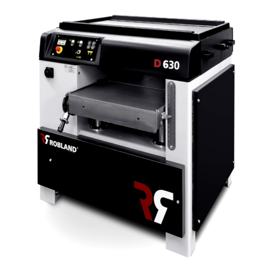 Robland Thicknesser D630 Manual