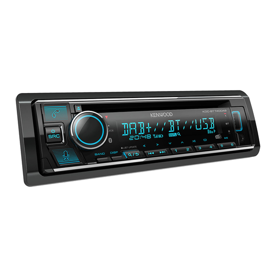 JVC KENWOOD KDC-BT740DAB Instruction Manual