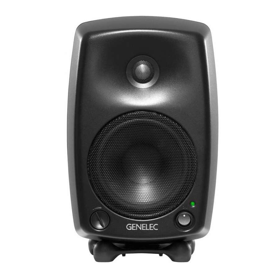 Genelec 8030A Quick Setup Manual