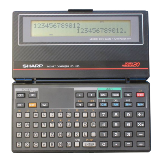 Sharp PC-1280 Manuals