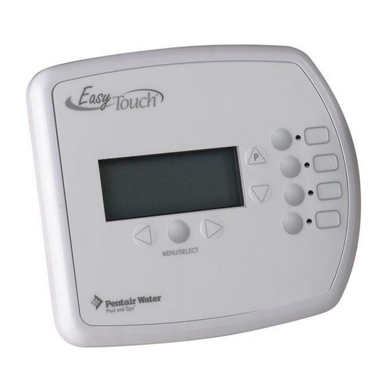 Pentair Pool Products Easy Touch Installation And User Manual