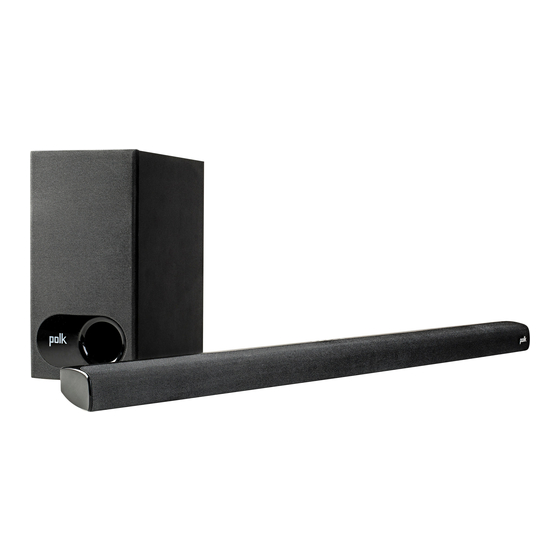 Polk Audio Signa S1 Quick Start Manual