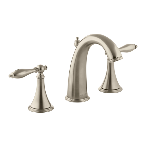 Kohler Finial K-310 Homeowner's Manual