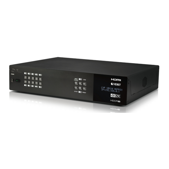 CYP PUV-1082PL-4K22 Operation Manual