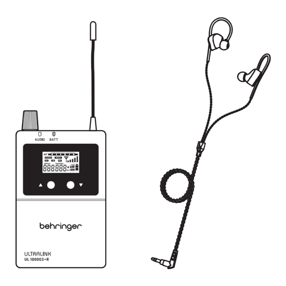 Behringer UL 1000G2-R Quick Start Manual